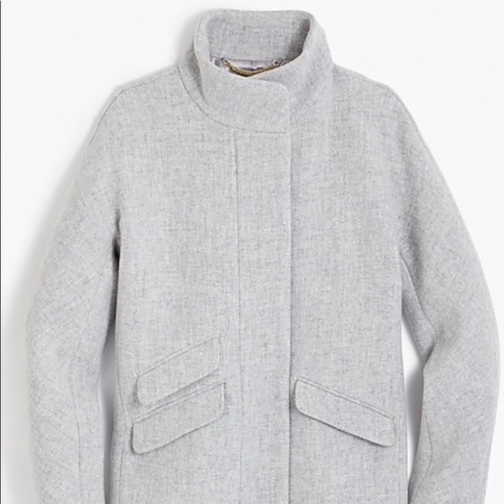 NWT J. Crew Cocoon Coat size 6 - Heather Dusk